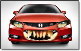 Car facial expressions (Image by Cracked)
