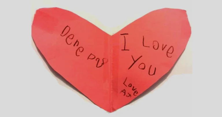 Daddy I love You - card for Steve Davis by daughter, AJ